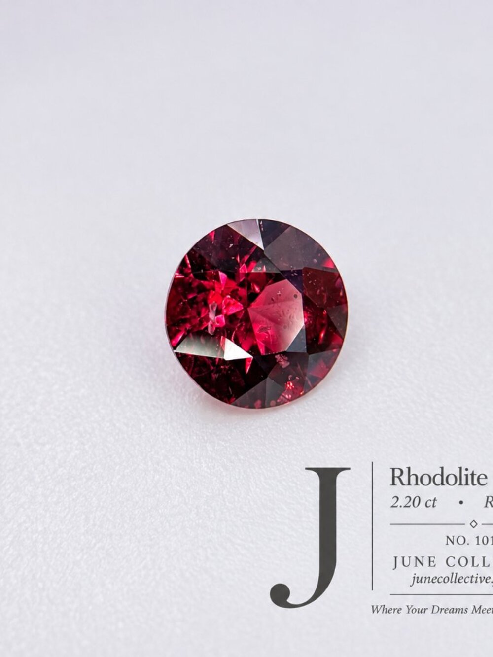 Natural Rhodolite Garnet 2.20ct Round Cut Loose Gemstone